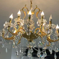 لوستر برنز کریستالی  ۸ شاخه