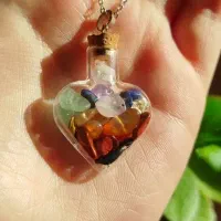 جار شیشه سنگ طبیعی هفت چاکرا|بدلیجات|قم, هفت تیر|دیوار