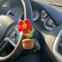 گل و گلدان بافتنی