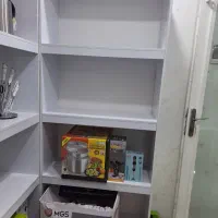 قفسه مغازه رنگ سفید