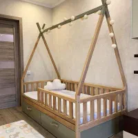 تخت چوبی سرخ پوستی|تخت و صندلی بچه|مشهد, نوید|دیوار