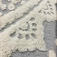 فرش فانتزی۶ متری طوسی سفید