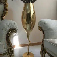 گلدان کنارسالنی طلایی