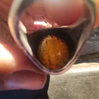 دوانگشترعقیق زرد با رکاب نقره|کلکسیون اشیاء عتیقه|بندر ترکمن, |دیوار