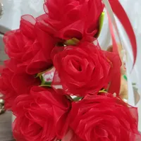 گل رز قابل شستشو شش شاخه قرمز|گل مصنوعی|تهران, تهرانپارس غربی|دیوار