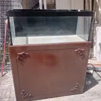 یک‌عدد‌اکواریم باپایه‌فلزی‌ونما‌چوب‌وسی‌ان‌سی‌|صنایع دستی و سایر لوازم تزئینی|مشهد, هفت تیر (حافظ)|دیوار
