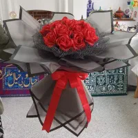 دسته گل روبانی