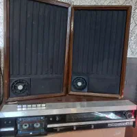 استریو قدیمی ضبط طبقاتی و ریل و گرام ۳کاره و باند