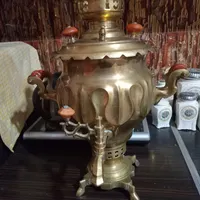 سماور برنجی زغالی