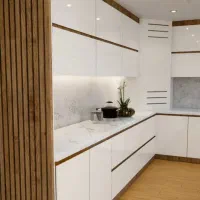 کابینت هایگلاس گردویی /استفاده نشده/(دست دوم)