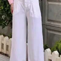 شلوار بگ سیلک سفید