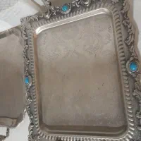۳عدد سینی زیر سماوری و دیس کباب پلو