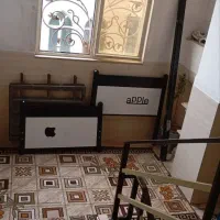 دوعددتخت یک نفره فلزوچوب قابلیت دوطبقه شدن .