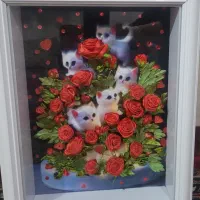 تابلو 3 بعدی روبان دوزی شده