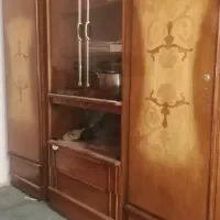 کمد سه تیکه چوبی کتابخانه و کمدلباس، فریزر