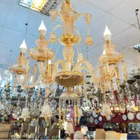 لوستر ۶شاخه باکارات کریستالی کادو هدیه روز مادر زن|لوستر و چراغ آویز|مشهد, شهرک رازی (شهرک غرب)|دیوار