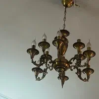 لوستر شش شاخه. دوازده تا شعله برنجی