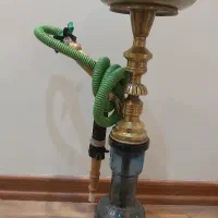 قلیون برنجی قدیمی سنگین|کلکسیون اشیاء عتیقه|بومهن, |دیوار