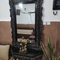 اینه کنسول مشکی طلایی سلطنتی