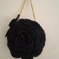 کیف بافتنی شکل گل رز