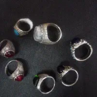 ۷ عدد انگشتر نقره|جواهرات|قرچک, پارس سرام|دیوار