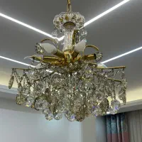 لوستر 8شاخه تمیز بدون رنگ رفتگی رنگ صابت