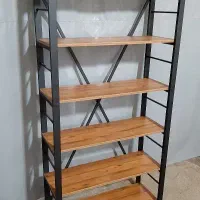 شلف استند قفسه کتاب،کتابخانه چوب فلز مدل 6200 آرتا