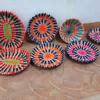 ظروف حصیری زیبا شامل دیس بشقاب وکاسه