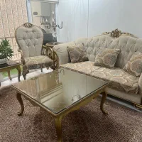 مبلمان ۷ نفره با ناهارخوری ۸ نفره چوب راش سندبلاست