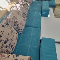 مبل هفت نفره با سه عدد میز جلو مبلی