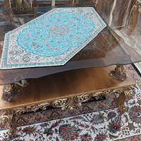 مبل سلطنتی ۹ نفره با میز ناهار خوری ۸ نفره|مبلمان خانگی و میز عسلی|گرمی, |دیوار