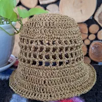 کلاه ساحلی دستباف رافیا|لباس|جم, |دیوار