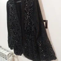 مانتو مخمل سوزن دوزی