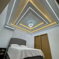 دکور کناف سقف کاذب 60در60 تی وی روم دیوار جداکننده|خدمات پیشه و مهارت|اهواز, کمپلو شمالی|دیوار