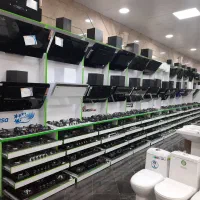 هود آشپزخانه مدل مورب «شیب دار شیشه‌ای» + فن فلز