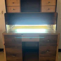 میز تحریر و کتابخانه|میز تحریر و کامپیوتر|کیش, |دیوار