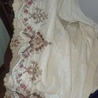 فروش 6پرده آماده و راف مخمل زیبا به علت مهاجرت|پرده، رانر، رومیزی|زرند, |دیوار