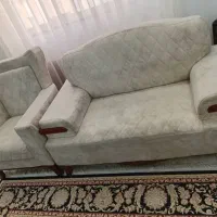 مبل هفت نفره کرم رنگ|مبلمان خانگی و میز عسلی|خمام, |دیوار