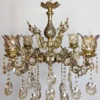 لوستر برنجی اصل چهارشعله