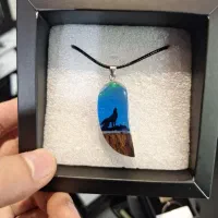 گردنبند و دستبند چوب و رزین کادویی