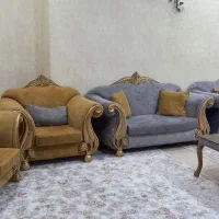 فروش مبل ۷ نفر با میز عسلی جلو مبلی|مبلمان خانگی و میز عسلی|دهلران, |دیوار