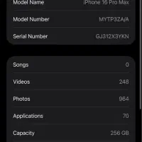 Iphone 16 pro max 256