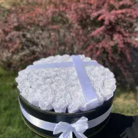 باکس گل رز روبانی