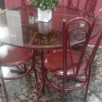 میز وصندلی غذاخوری ۴نفره فرفوژه(فلزی)|میز و صندلی غذاخوری|بندرعباس, |دیوار
