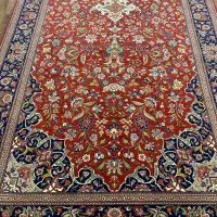 قالیچه پرده ای کرک گل ابریشم قم نقشه خاص و زیبا|فرش|تهران, افسریه شمالی|دیوار
