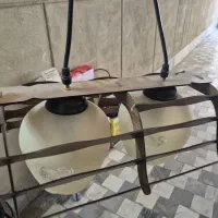 حراج دو عدد لوستر چوبی