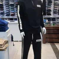 ست عمده پنبه باکسی یقه نیم زیپ تک پک سه عددی