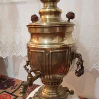 سماور زغالی مدل تاجدار فیلی فرحی|کلکسیون اشیاء عتیقه|ملایر, |دیوار