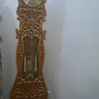 ساعت ایستاده تمام چوب و کنده کاری شده سالم