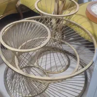 جلو مبلی طلایی رویه آینه ای